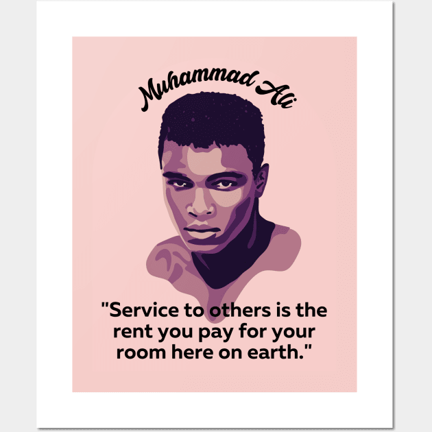 Muhammad Ali Portrait and Quote Wall Art by Slightly Unhinged